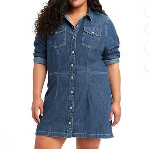 Levi's Classic Blue Long Sleeve Dress NWT